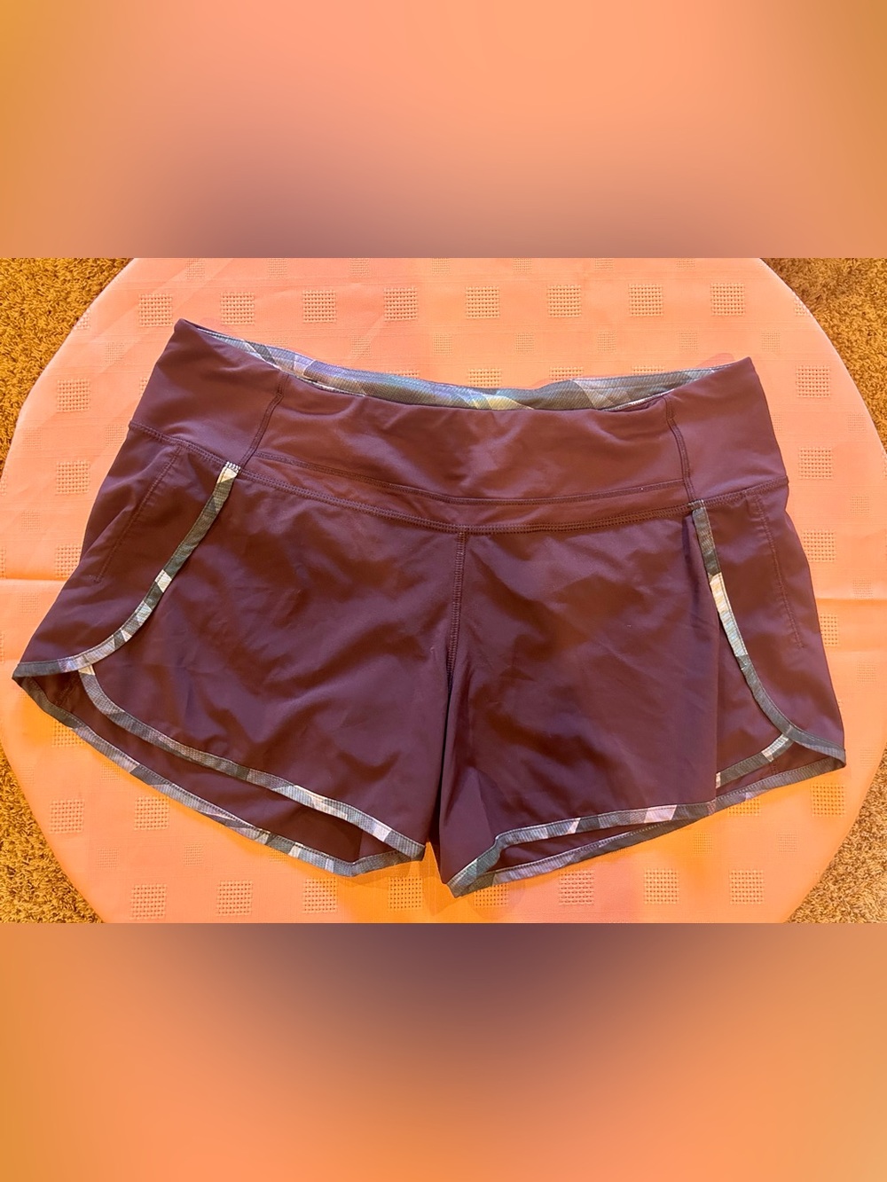 lululemon athletica Plum Workout Shorts with Trim